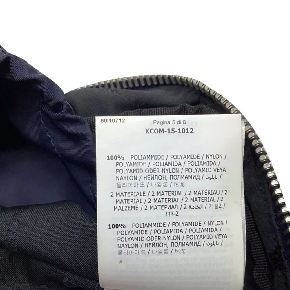 Moncler Vertical Zipped Backpack in Navy Blue Polyamide